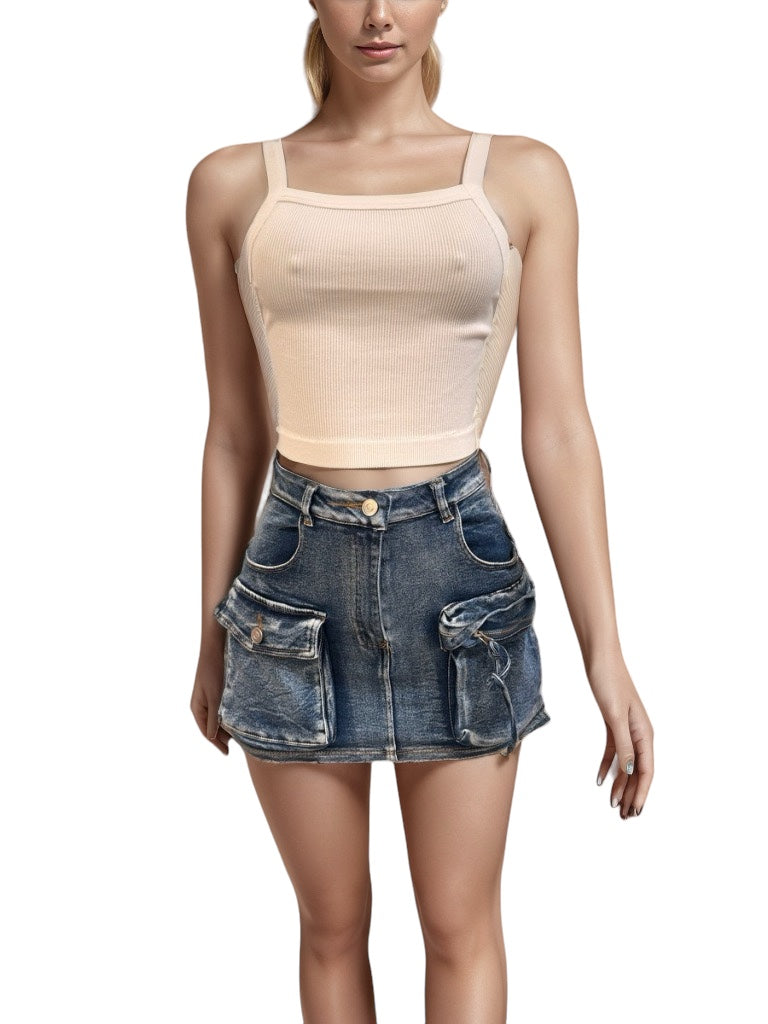 Cargo skirt Double Pocket Denim