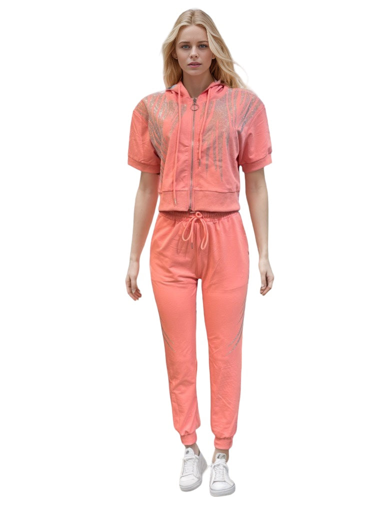 Angel Wing Studded Set Pink