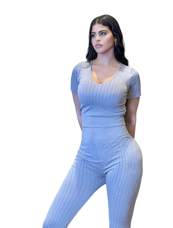 Ribbed legging Set Grey