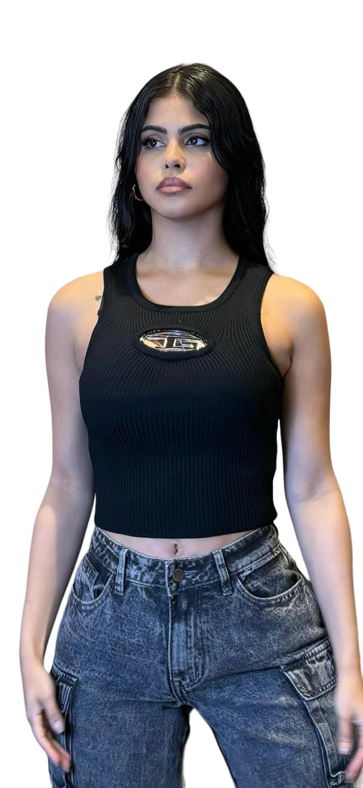 Ribbed Tank Top G Black