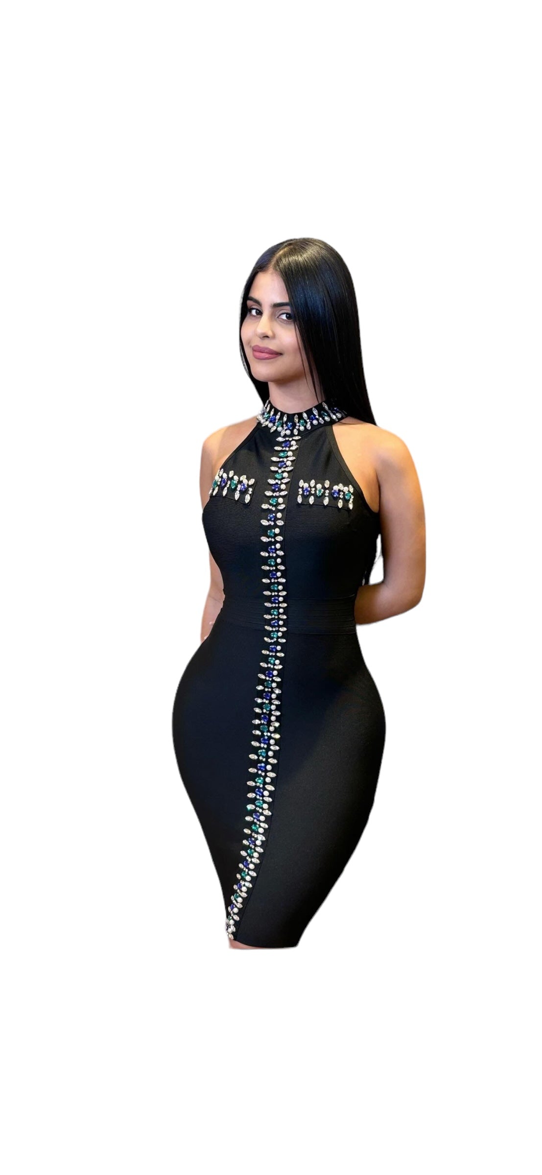 Studded Chest Down Bandage Black