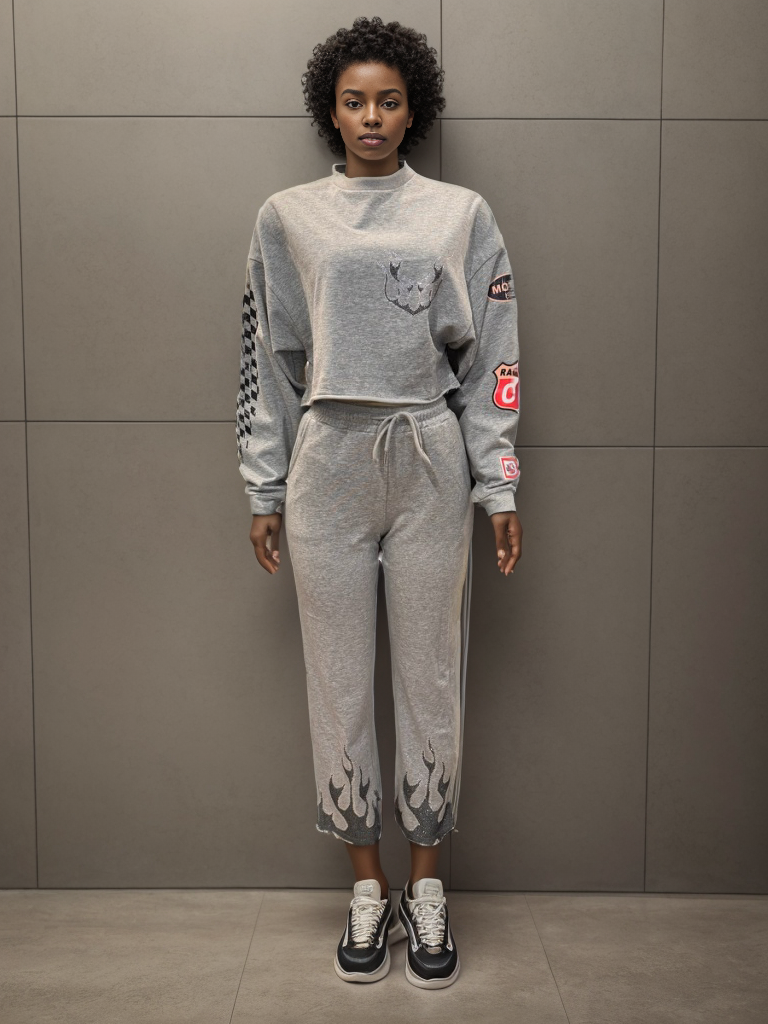 Sport Racing Fire 2 Piece Set Grey