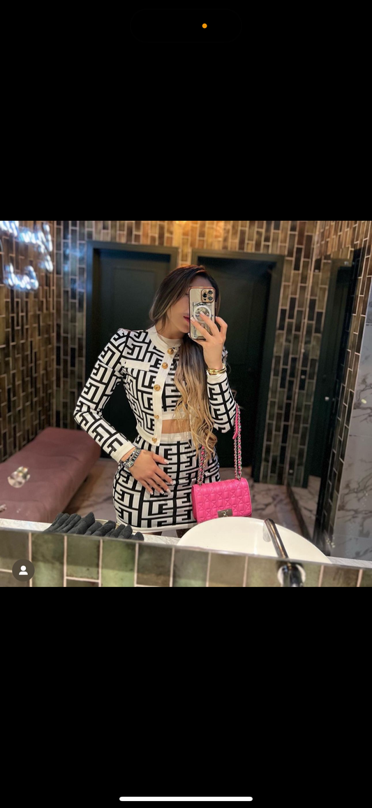 Fancy Three Piece Bandage Set Black/White
