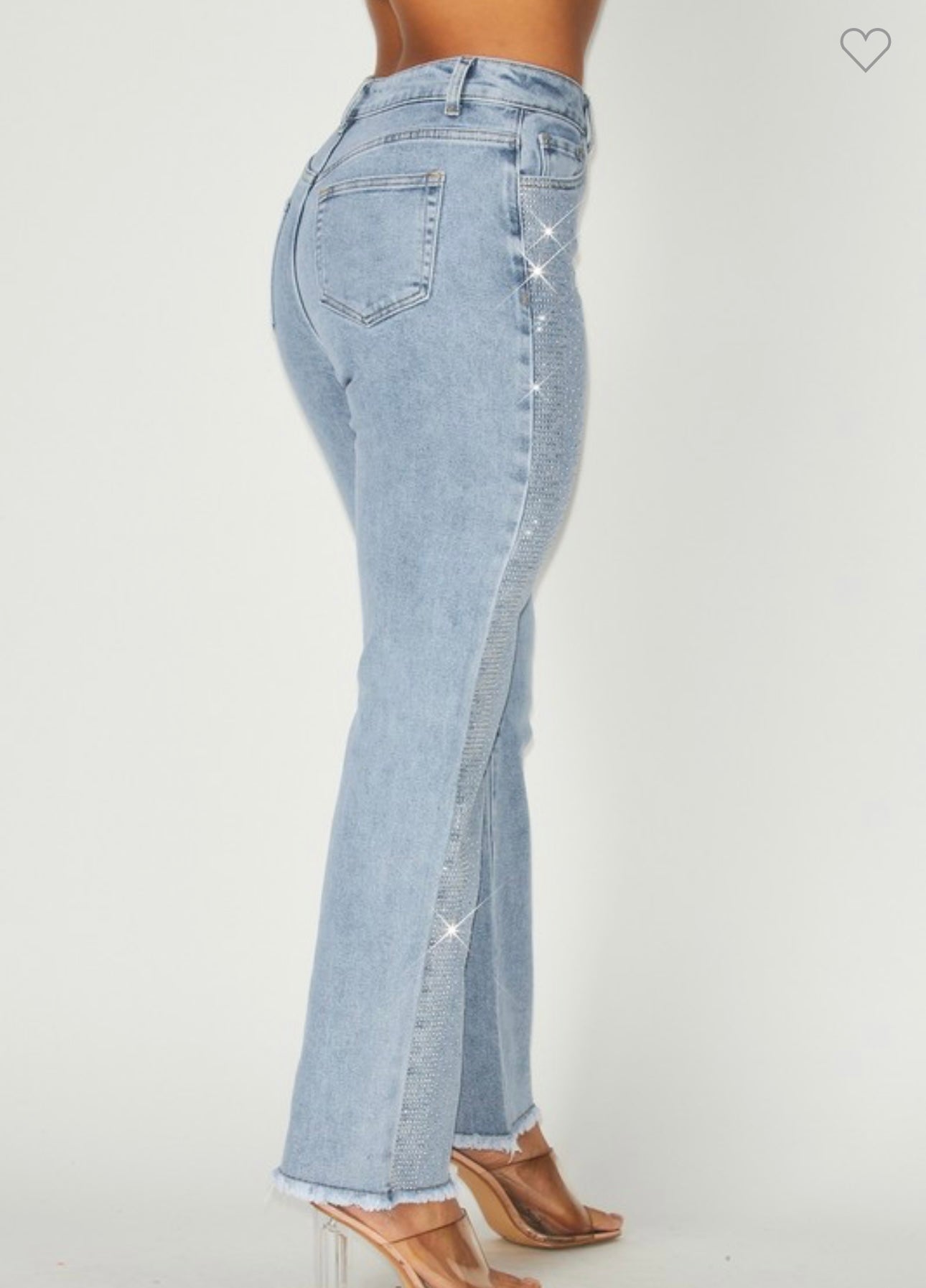 Rinestones side Jeans