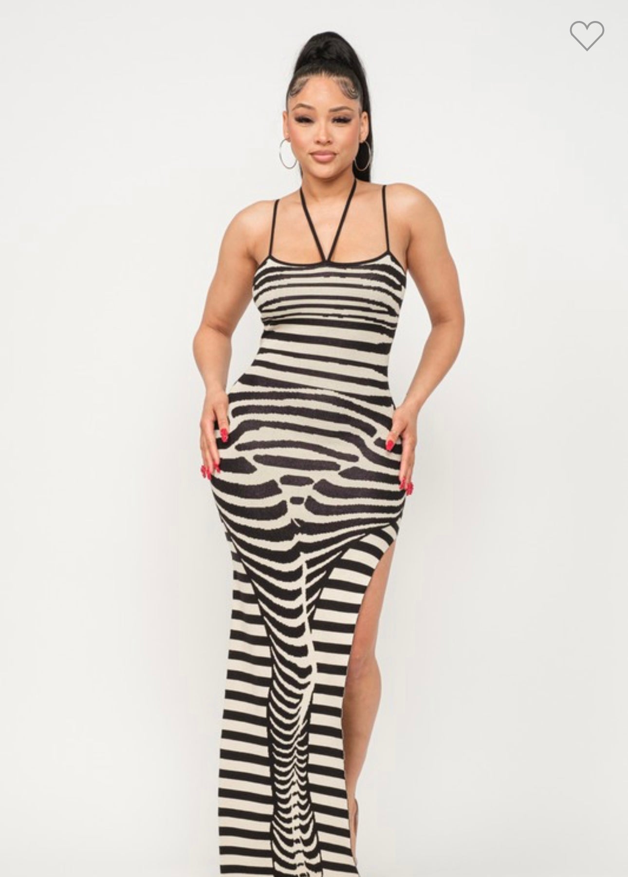 Sexy Me Slit Dress Black