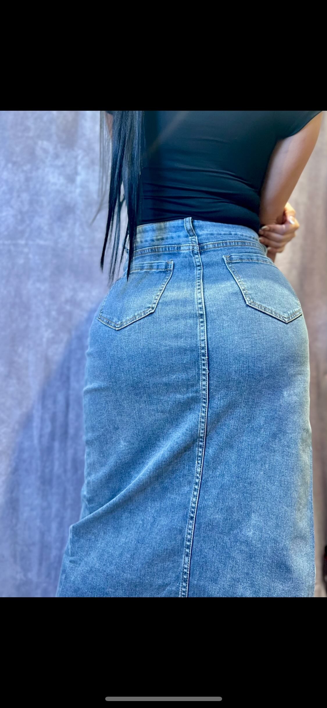 Button Side Skirt