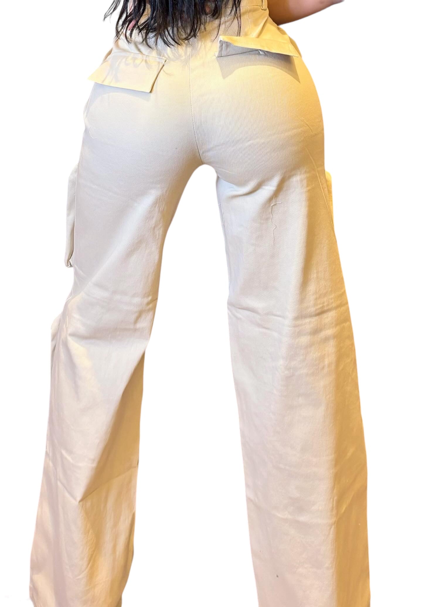 Cargo Zipper Pocket Beige