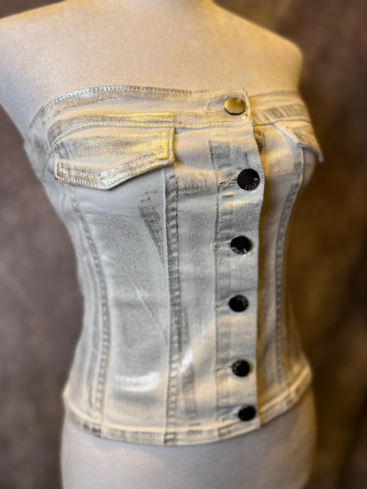 Silver Denim Tube